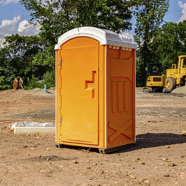 how often are the porta potties cleaned and serviced during a rental period in Faxon